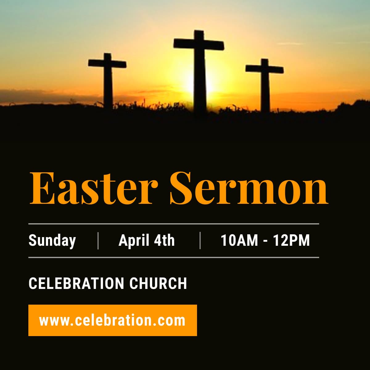 Easter Sermon Church Invitation-1200x1200px-FacebookSquarePost