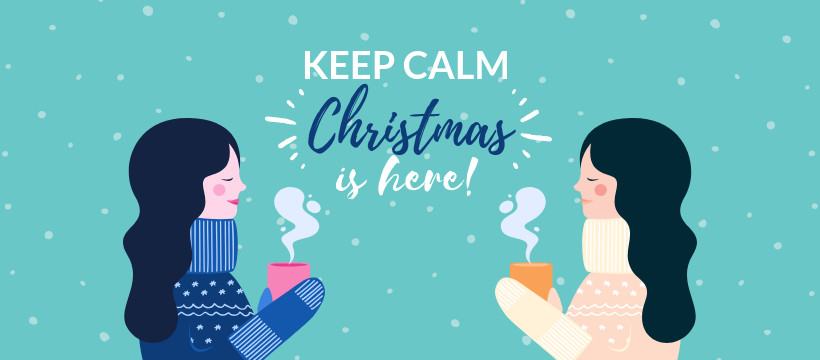Hot Beverage Keep Calm Christmas is Here-820x360px-FacebookCover