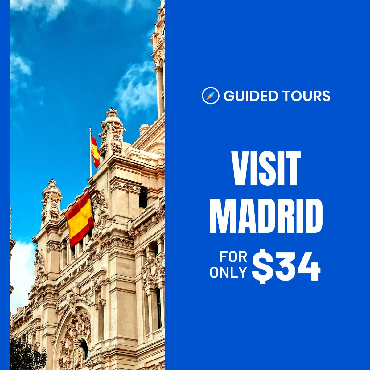 Visit Madrid with Promo Price-1200x1200px-FacebookSquarePost