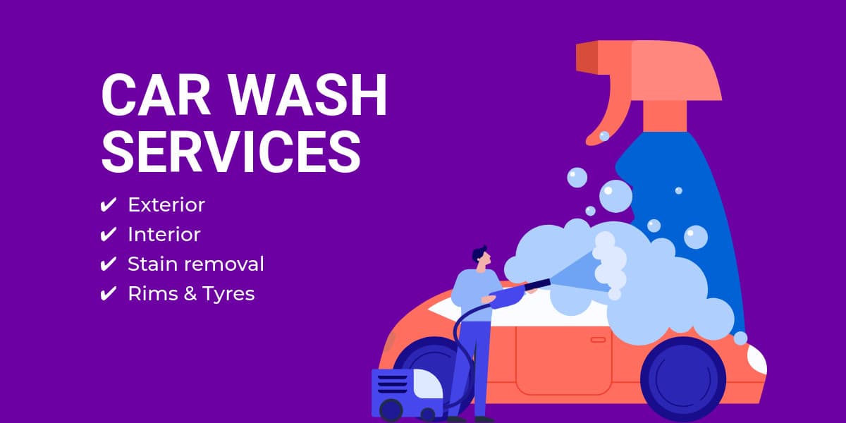 Full Car Wash Service Package Animated-1200x600px-XImagePost