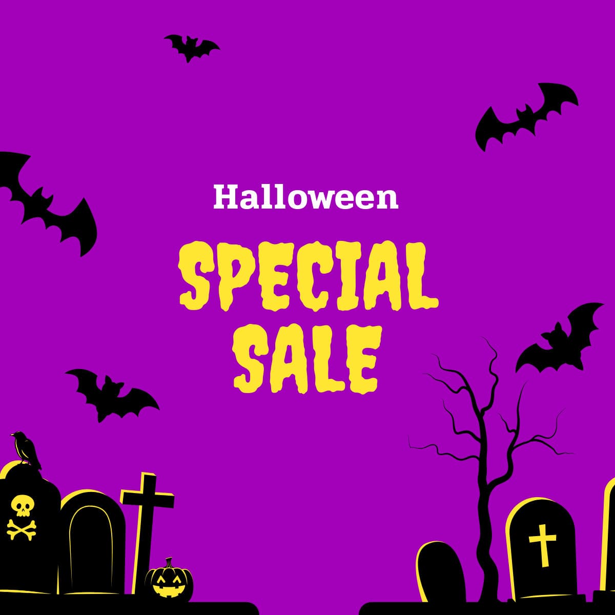 Purple Yellow Halloween Special Sale-1200x1200px-FacebookSquarePost