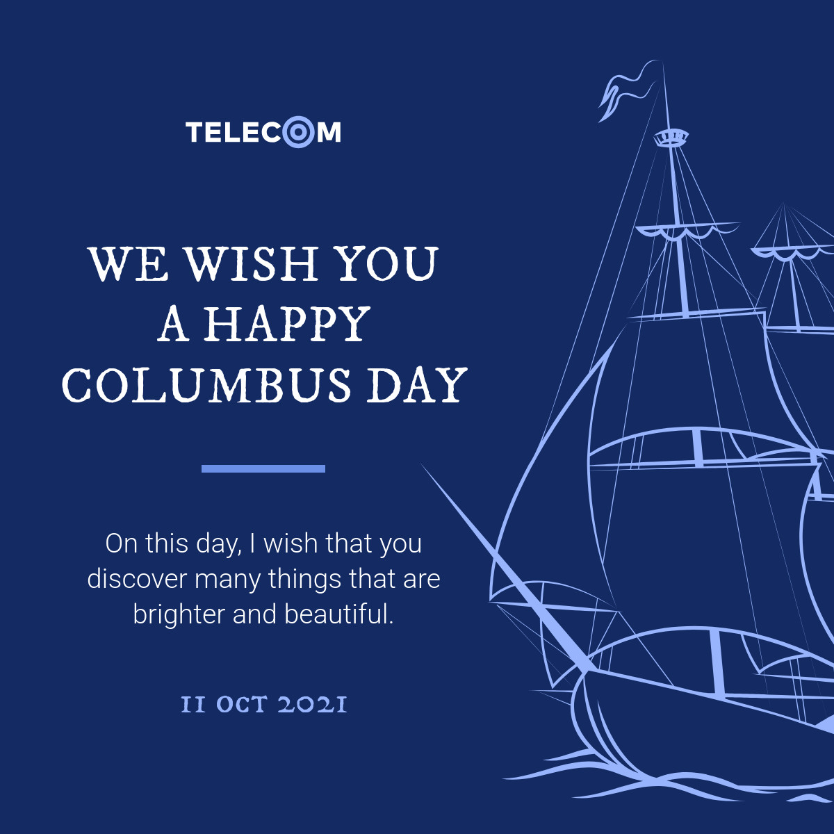 Happy Columbus Day Blue Boat-1200x1200px-FacebookSquarePost
