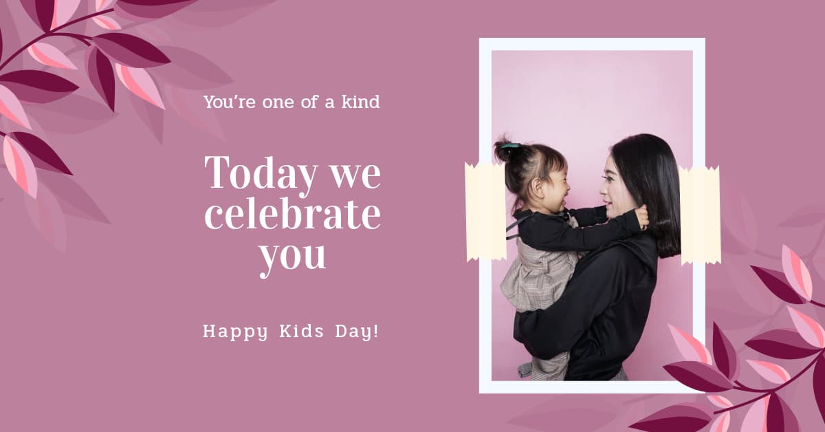 Pink Today We Celebrate Kids Day-1200x628px-FacebookSponsoredMessage