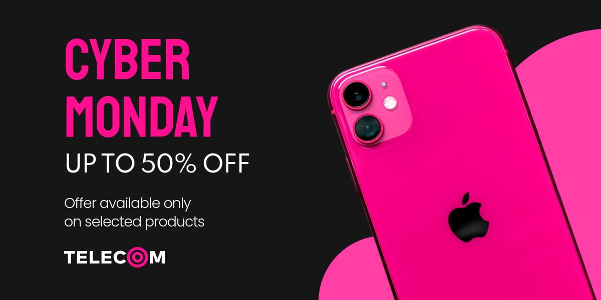 Cyber Monday Pink Apple Phone Animated-1200x600px-TwitterImagePost