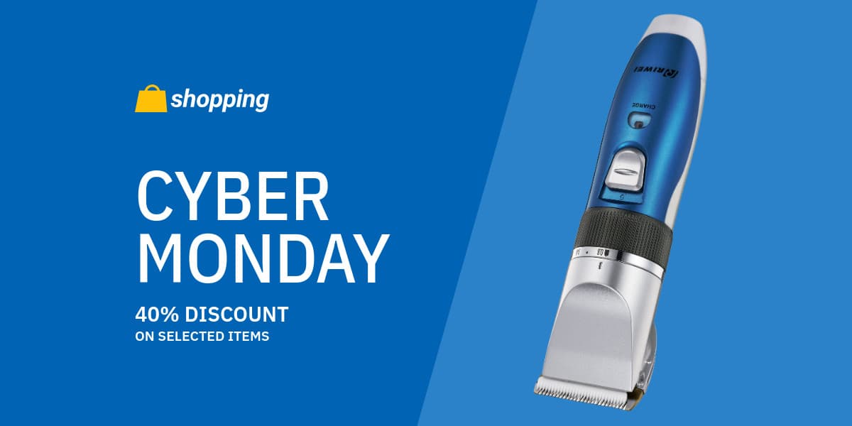 Cyber Monday Blue Shaver Discount Animated-1200x600px-TwitterImagePost