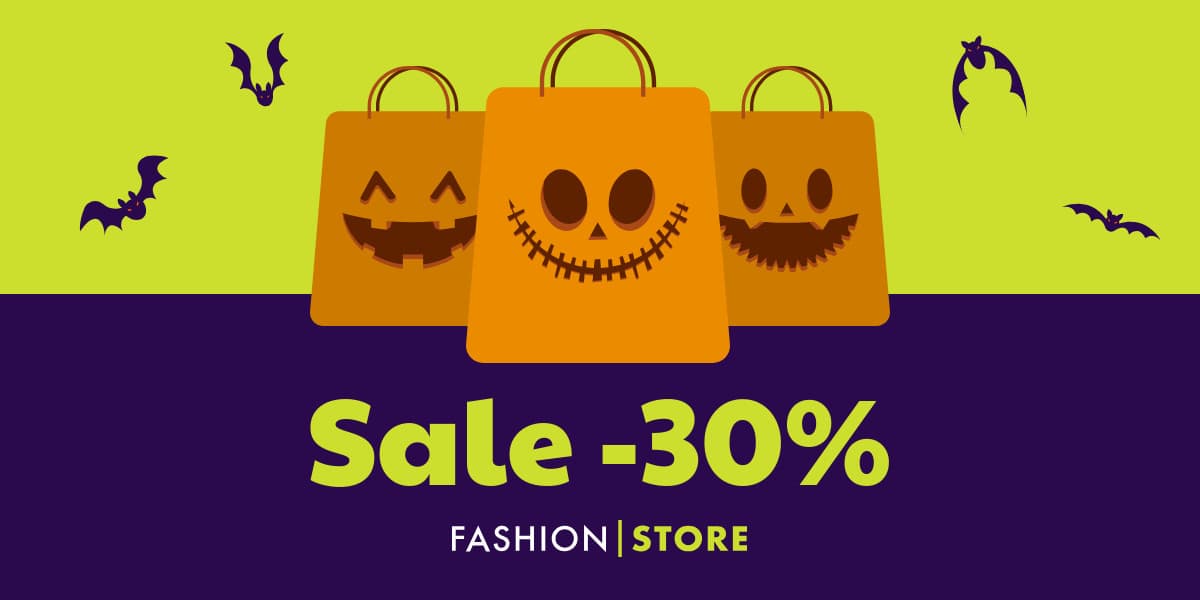 Halloween Shopping Bag Fashion Sale-1200x600px-TwitterImagePost