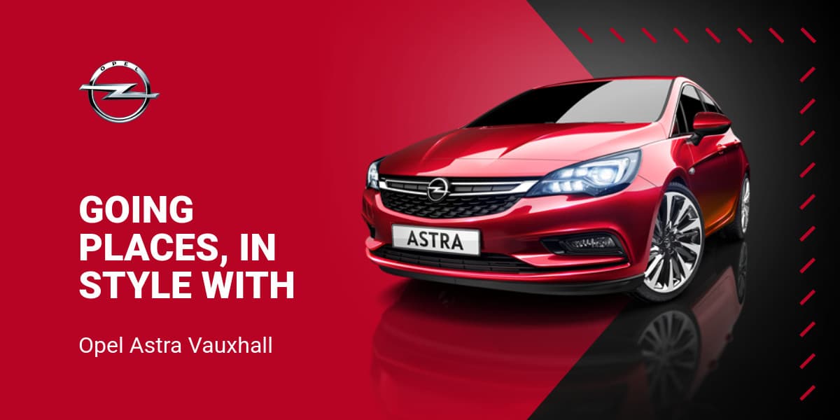 Red Opel Astra In Style Animated-1200x600px-XImagePost