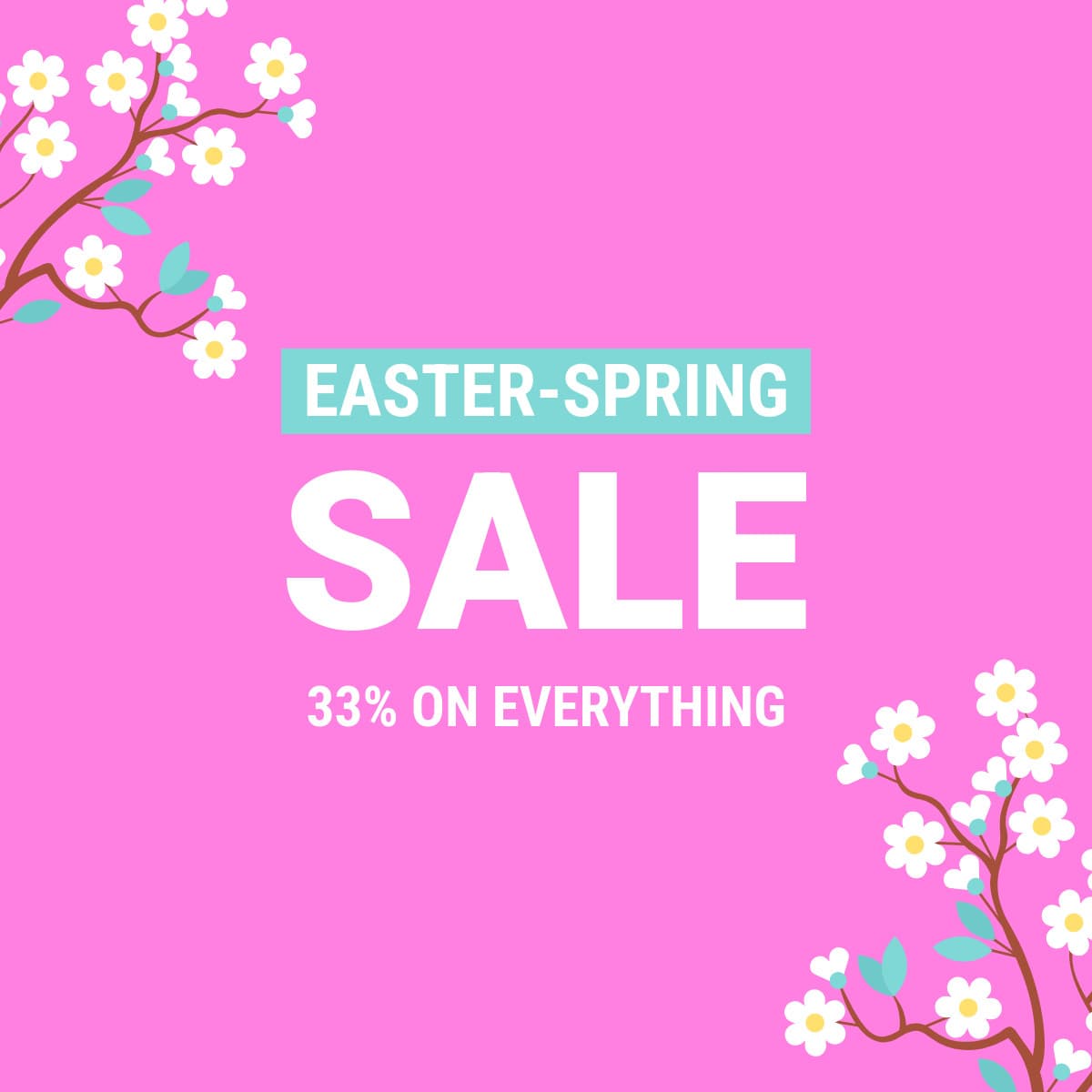 Easter Spring Sale Flower Branch-1200x1200px-FacebookSquarePost