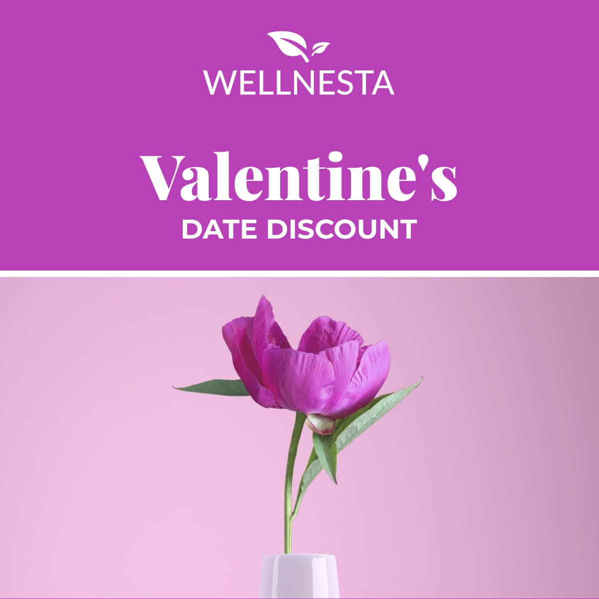 Valentine's Day Purple Date Discount Animated-1200x1200px-FacebookSquarePost