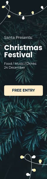 Santa Presents Christmas Festival Animated-160x600px-WideSkyscraper