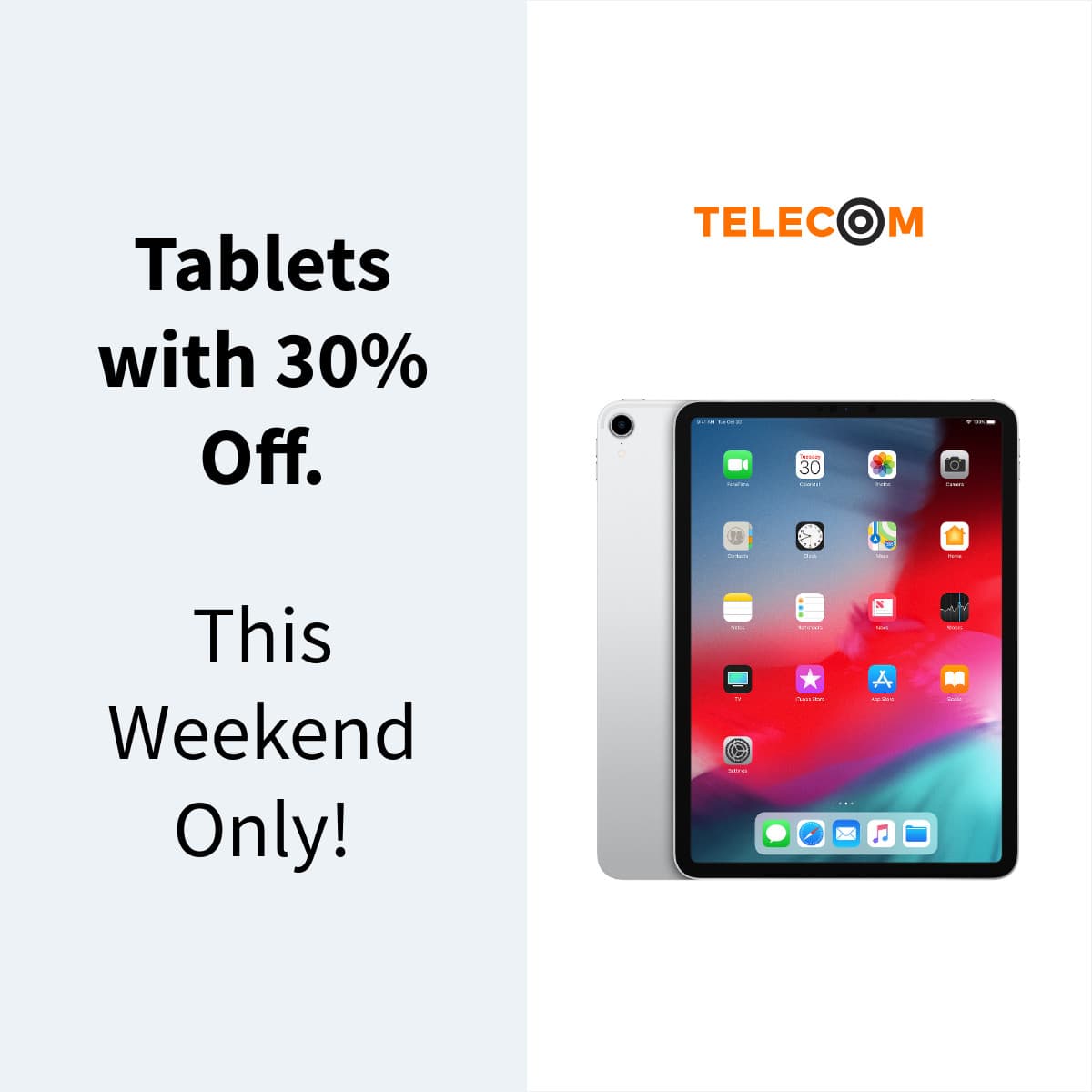 Weekend Only Telecom Tablets Animated-1200x1200px-FacebookSquarePost