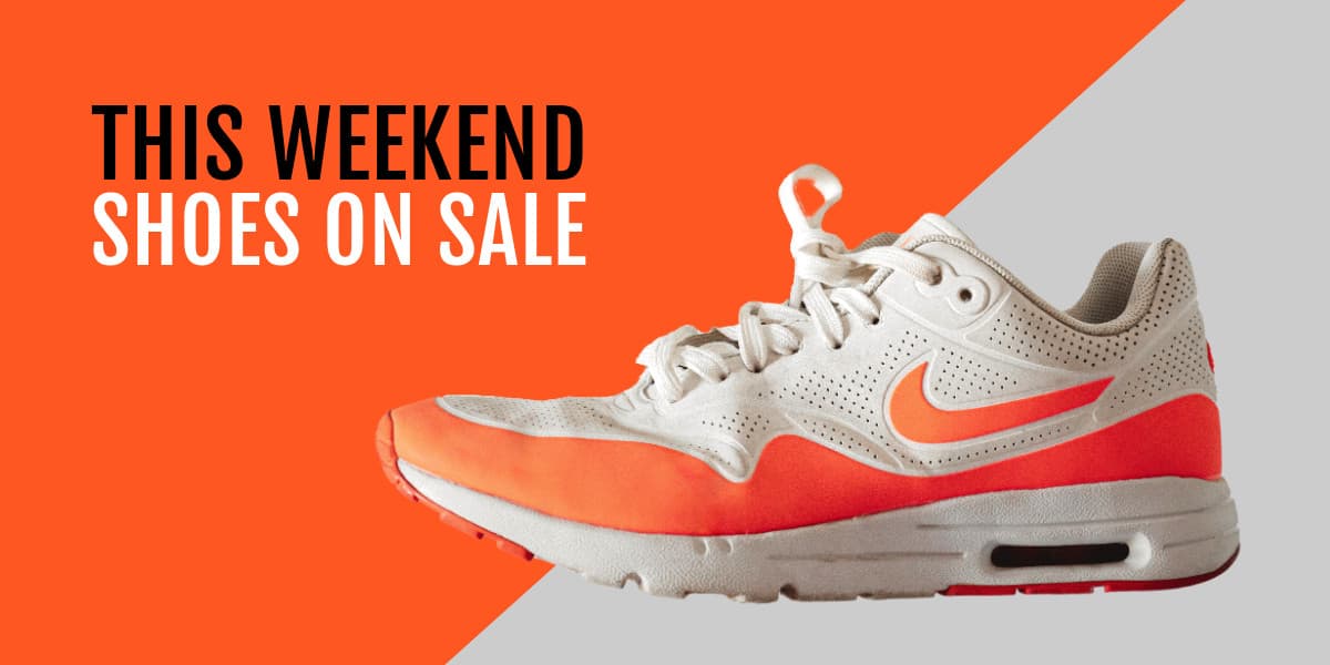 Orange Shoes on Sale This Weekend Animated-1200x600px-TwitterImagePost