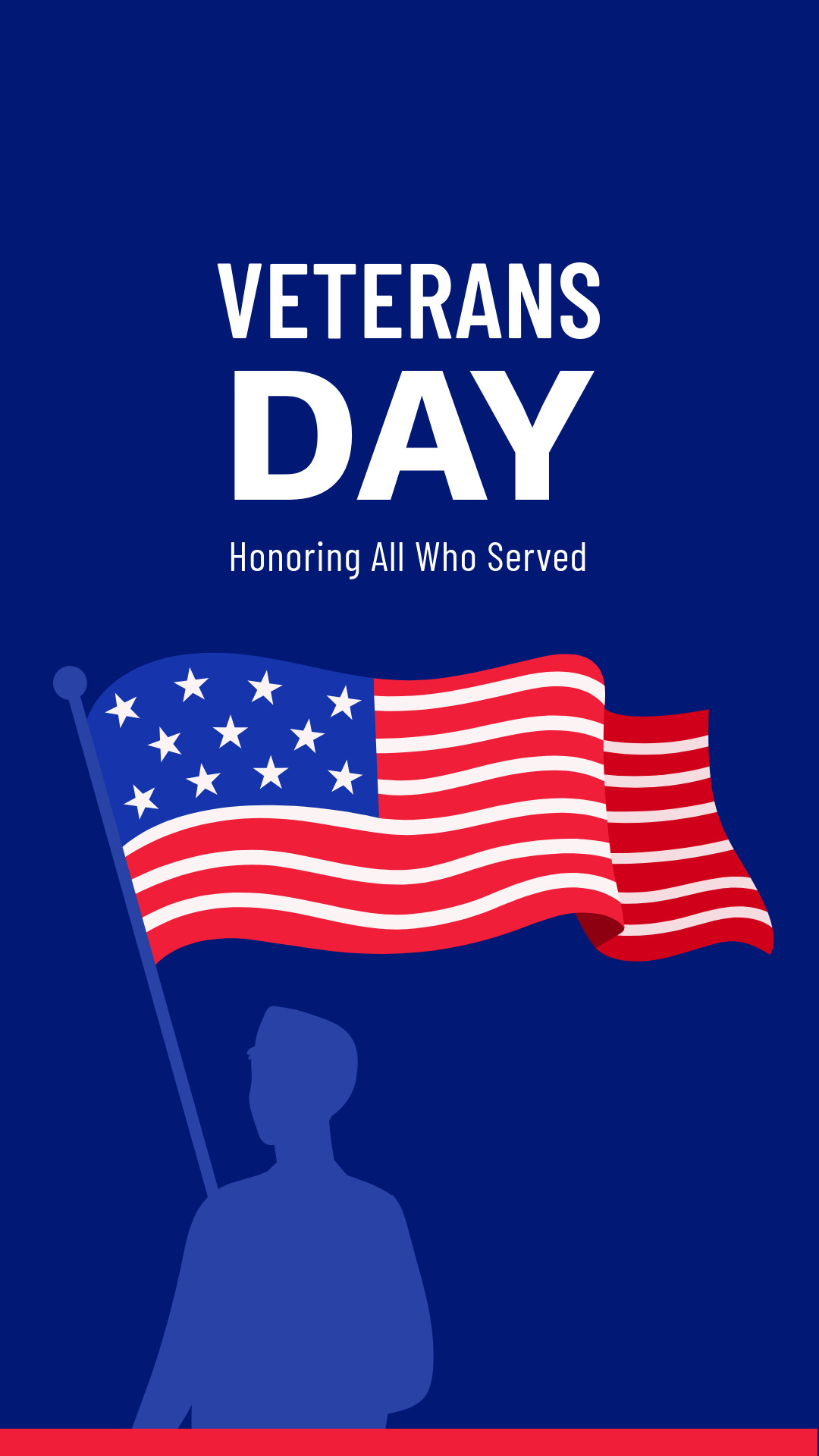 Flag and Soldier Veterans Day-1080x1920px-Story