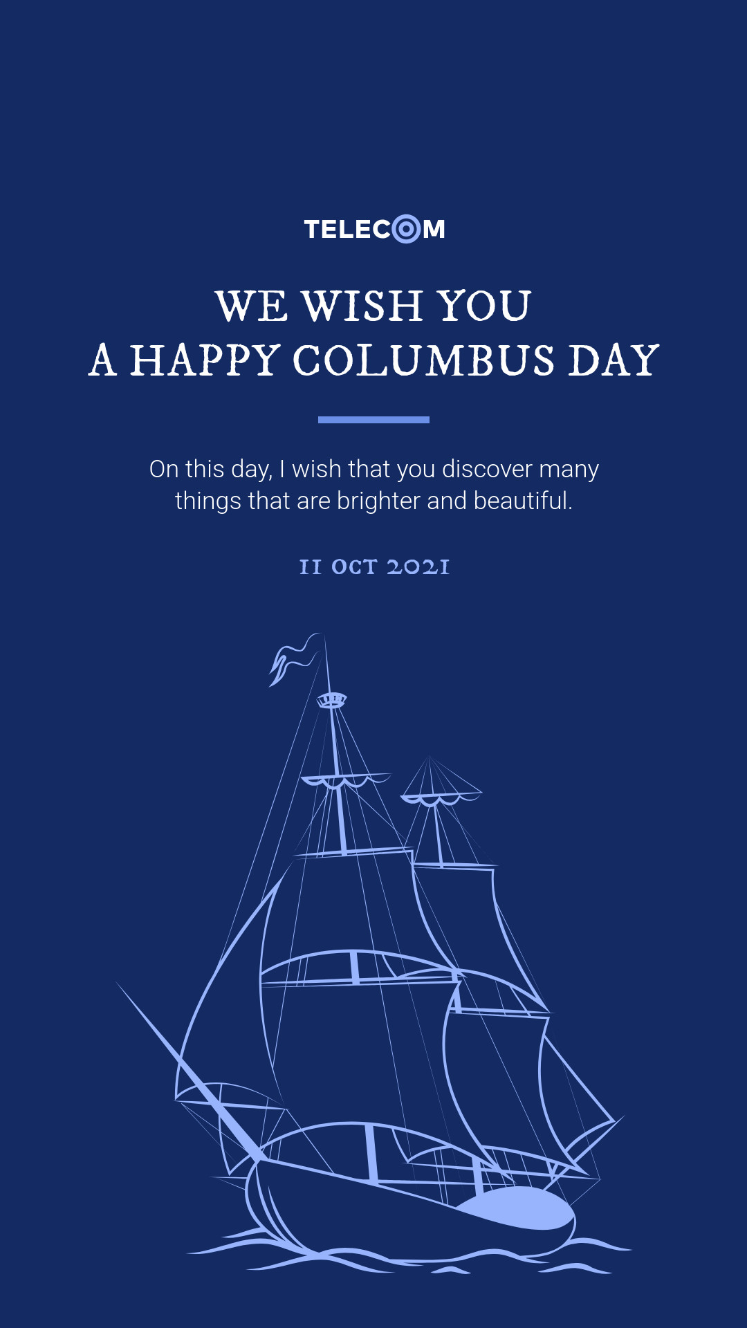 Happy Columbus Day Blue Boat-1080x1920px-Story