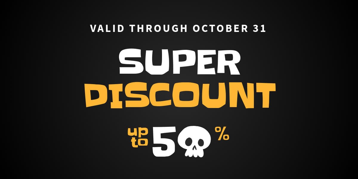 Black Halloween Skull Discount-1200x600px-TwitterImagePost