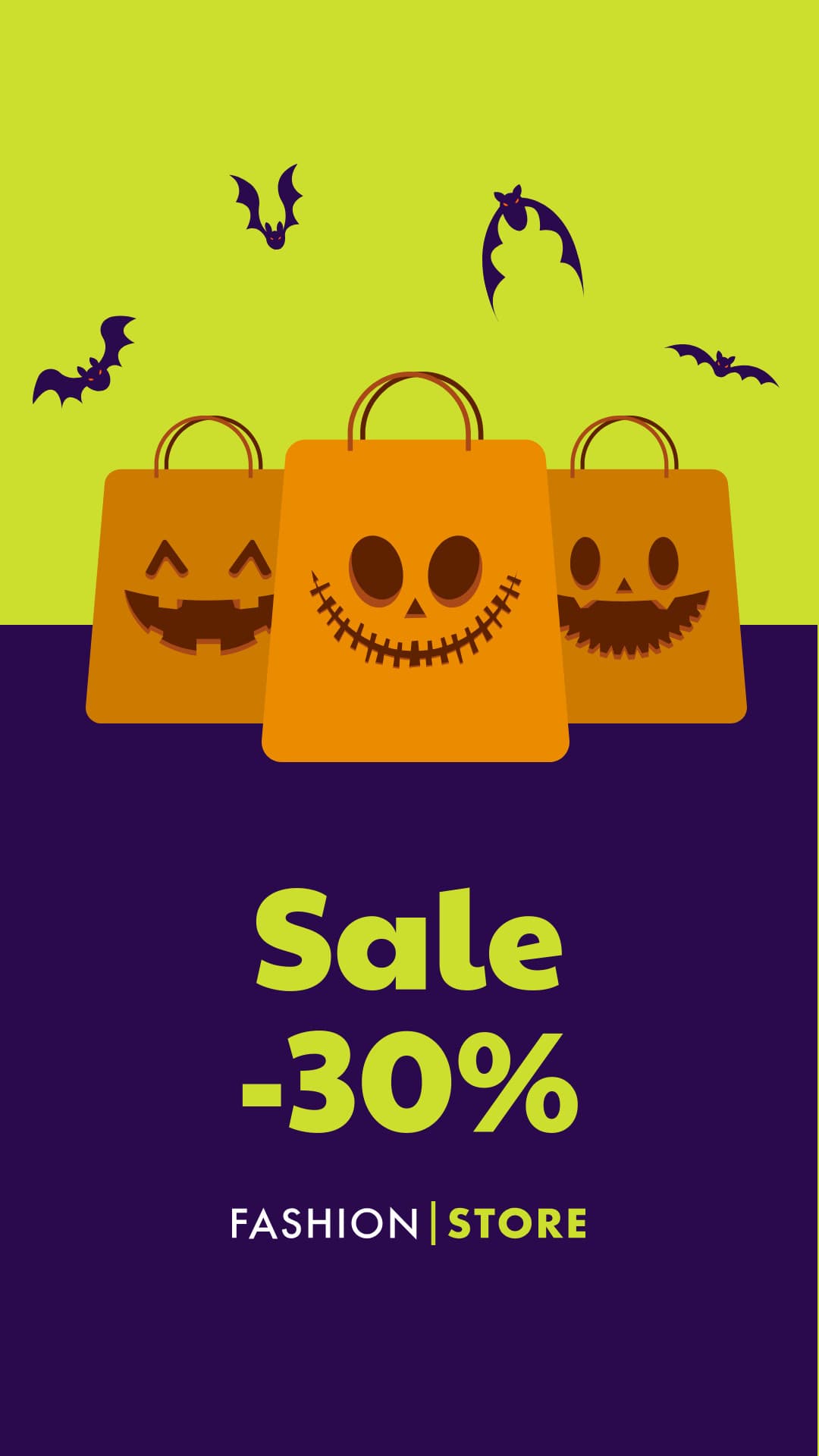 Halloween Shopping Bag Fashion Sale-1080x1920px-Story
