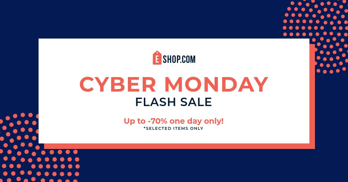 Cyber Monday Flash Sale Dots-1200x628px-FacebookSponsoredMessage
