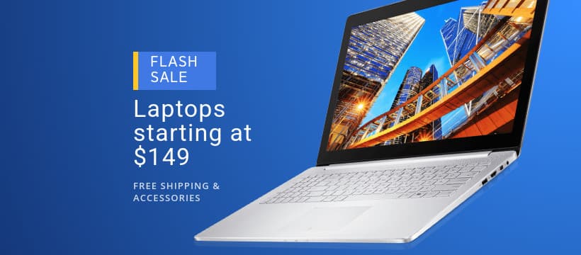 Blue Laptop Flash Sales Animated-820x360px-FacebookCover
