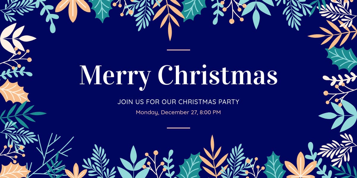 Our Christmas Party Holiday Leaves-1200x600px-TwitterImagePost