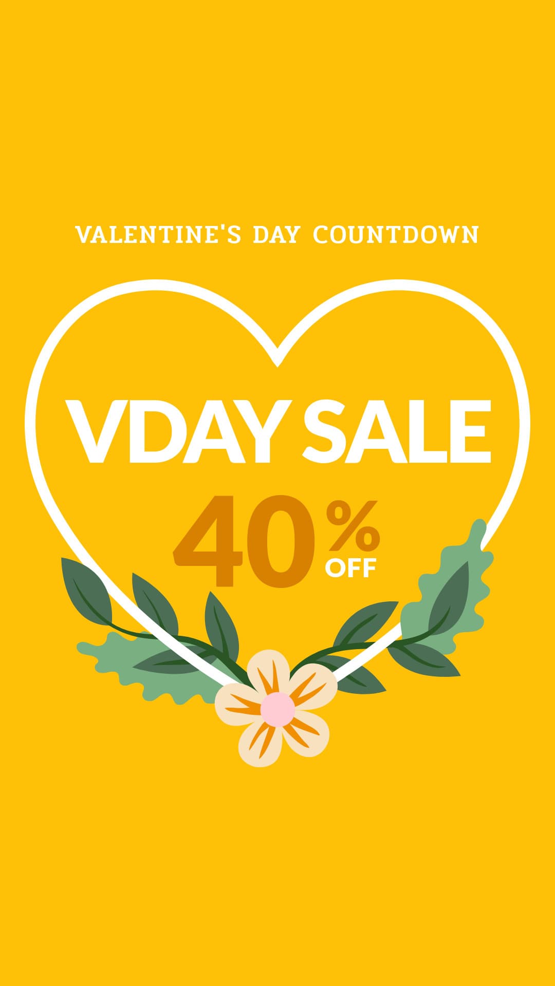 Yellow Valentine's Day Countdown-1080x1920px-Story