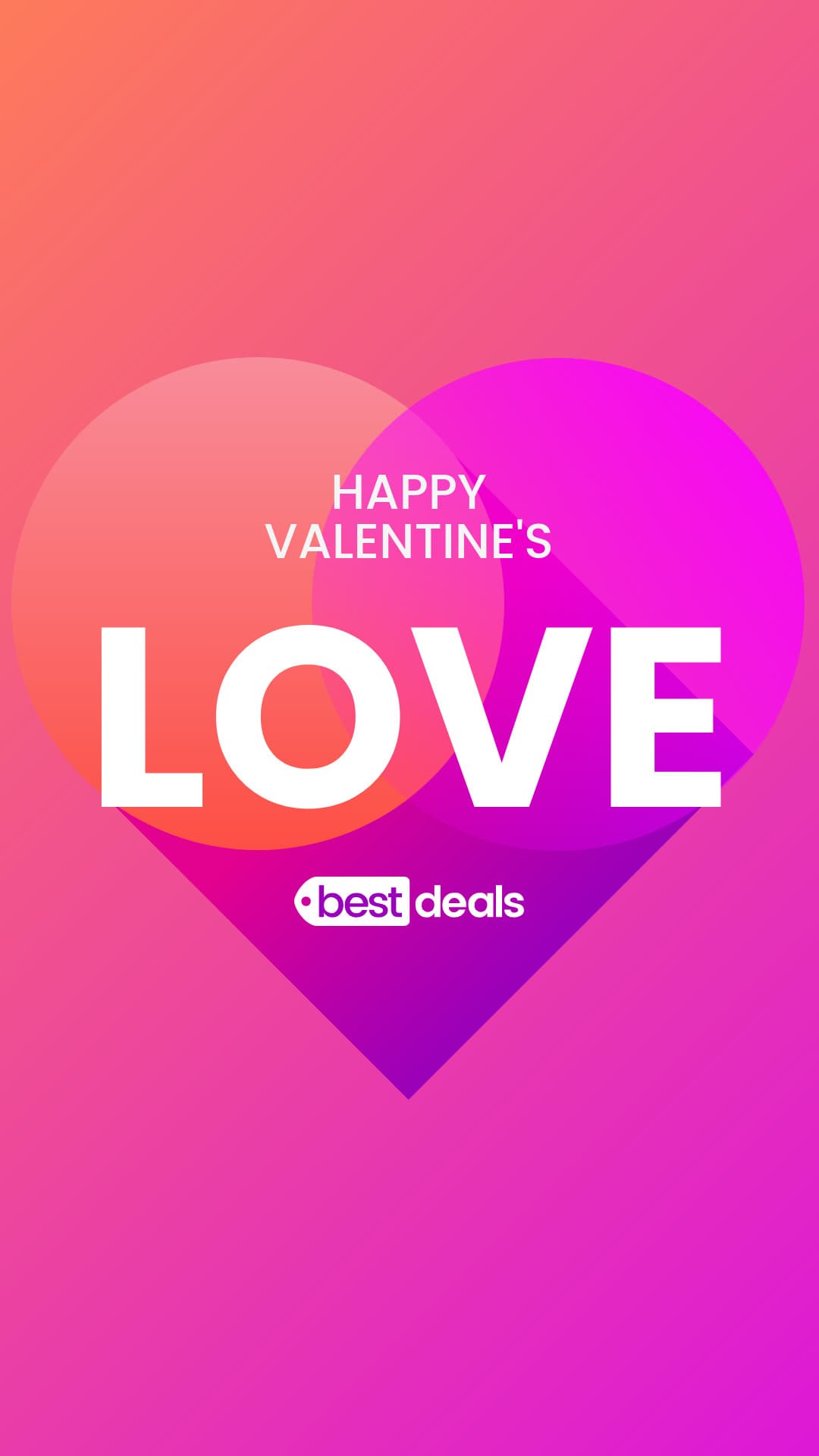 Happy Valentine's Day Geometric Heart-1080x1920px-Story