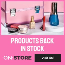 Beauty Products Back in Stock Animated-250x250px-Square