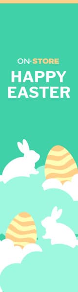 Happy Easter Bunny in Clouds-160x600px-WideSkyscraper