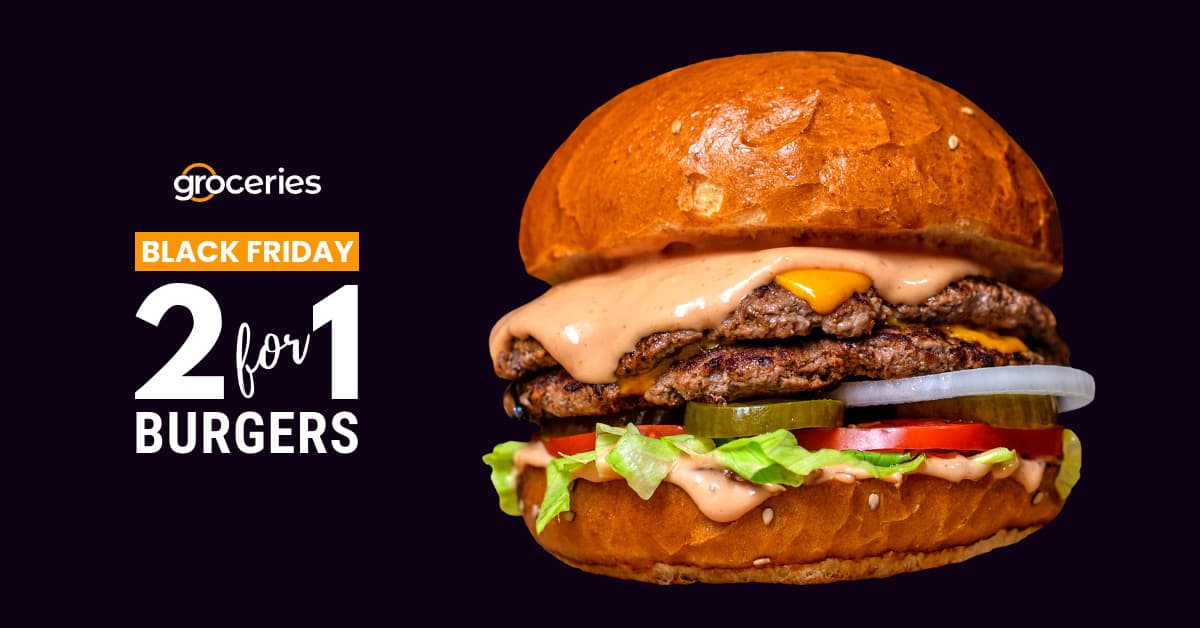 Black Friday 2 for 1 Burgers Animated-1200x628px-FacebookSponsoredMessage