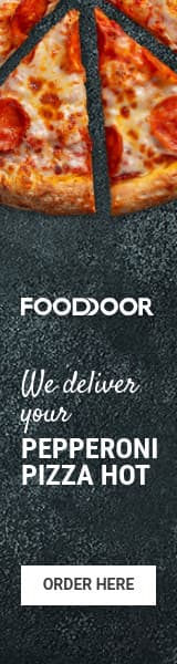 Pepperoni Pizza Delivery FoodDoor Animated-160x600px-WideSkyscraper