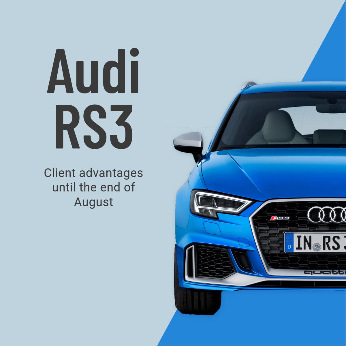 Audi RS3 Client Advantage Car Deals Animated-1200x1200px-FacebookSquarePost