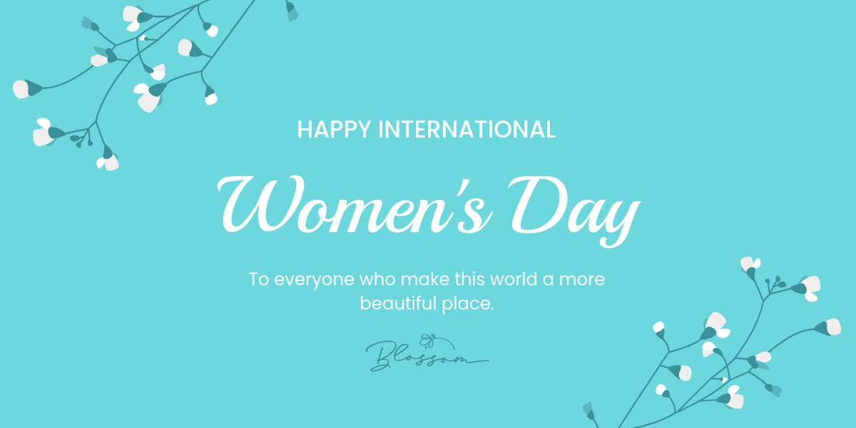 Teal Blossom Women`s Day-1200x600px-TwitterImagePost