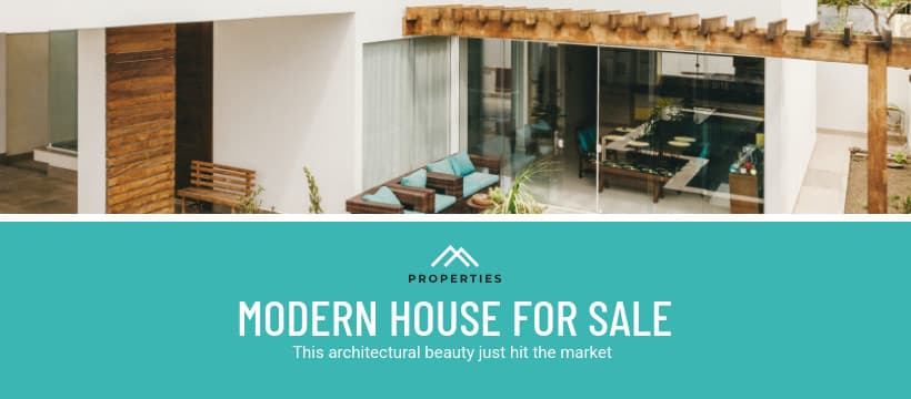 Modern House with Pool for Sale Animated-820x360px-FacebookCover