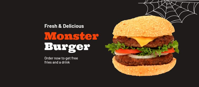 Halloween Monster Burger Sale-820x360px-FacebookCover