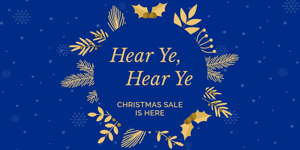 Hear Ye Blue Christmas Sale-1200x600px-TwitterImagePost