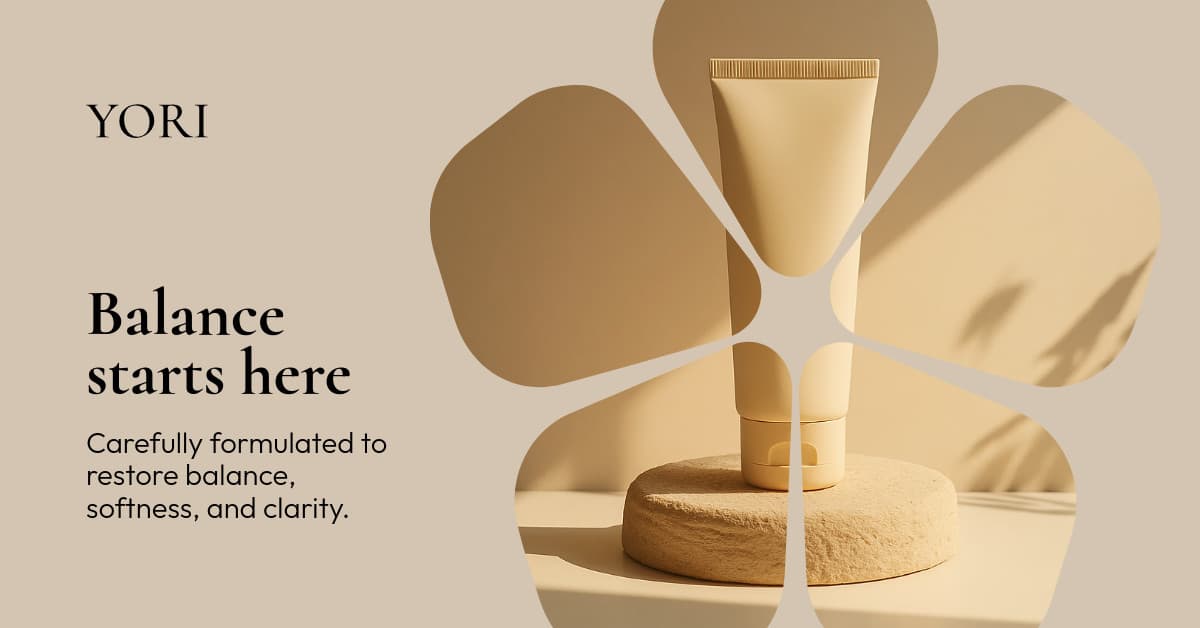 Balance Starts Here Yori Beauty Products Animated-728x90px-Leaderboard-1200x628px-FacebookSponsoredM