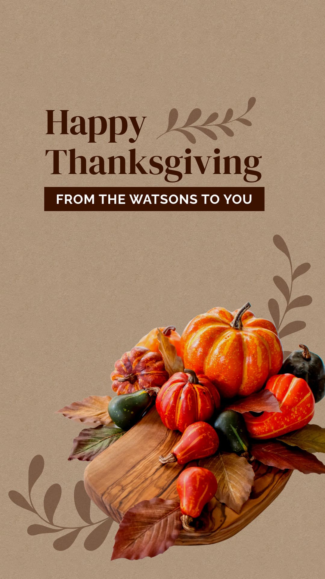 Rustic Pumpkin Thanksgiving Card-1080x1920px-Story