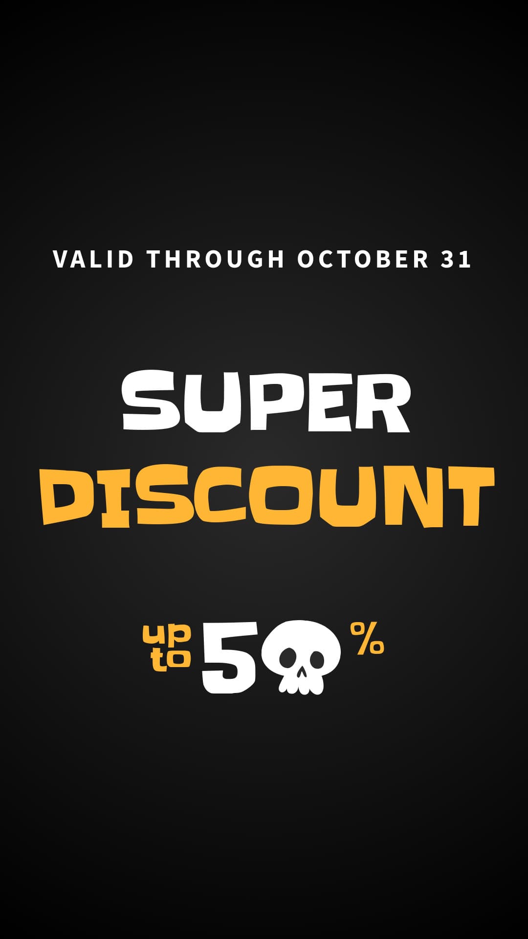 Black Halloween Skull Discount-1080x1920px-Story