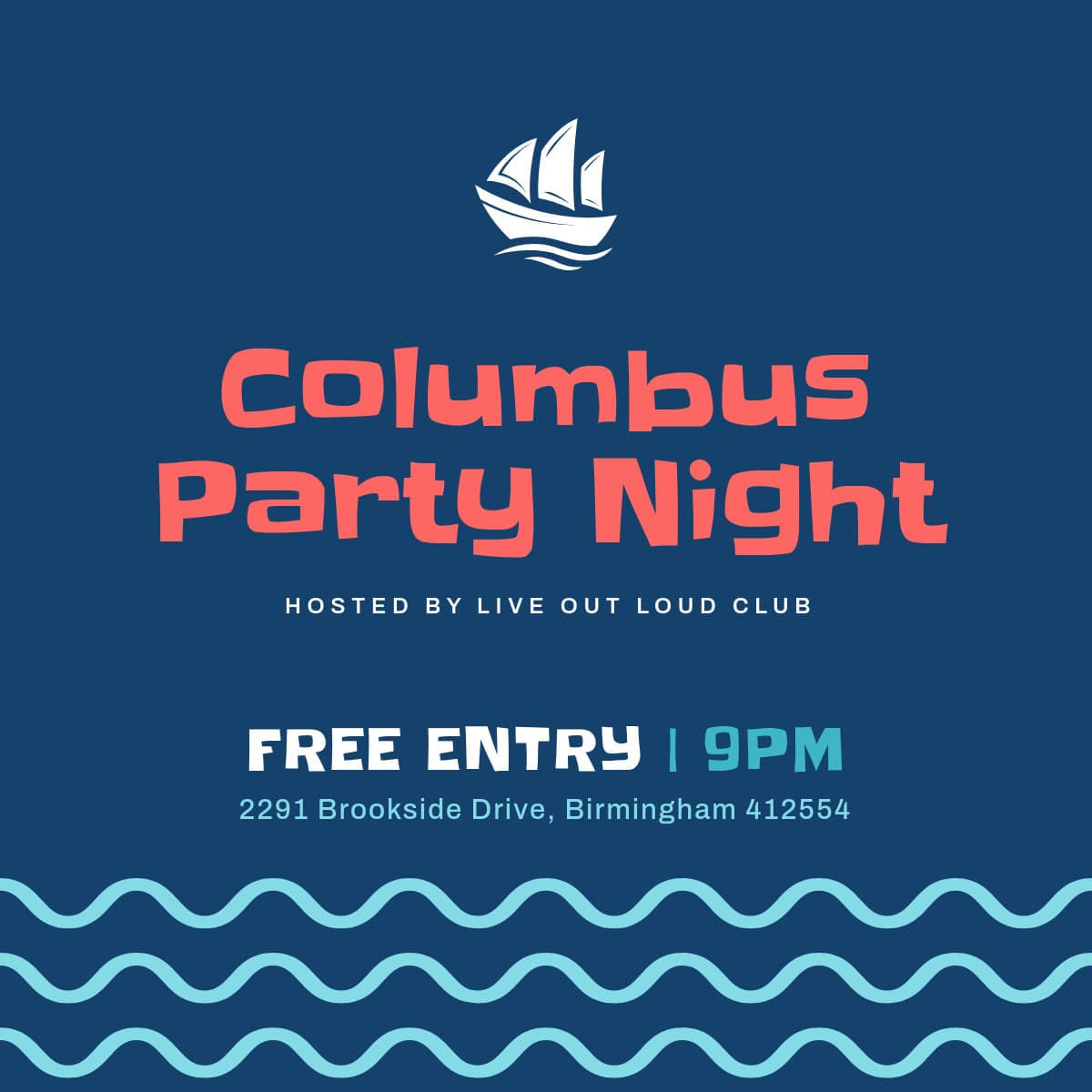 Columbus Day Party Night Waves-1200x1200px-FacebookSquarePost