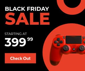Black Friday Red PS4 PRO Controller-300x250px-MediumRectangle