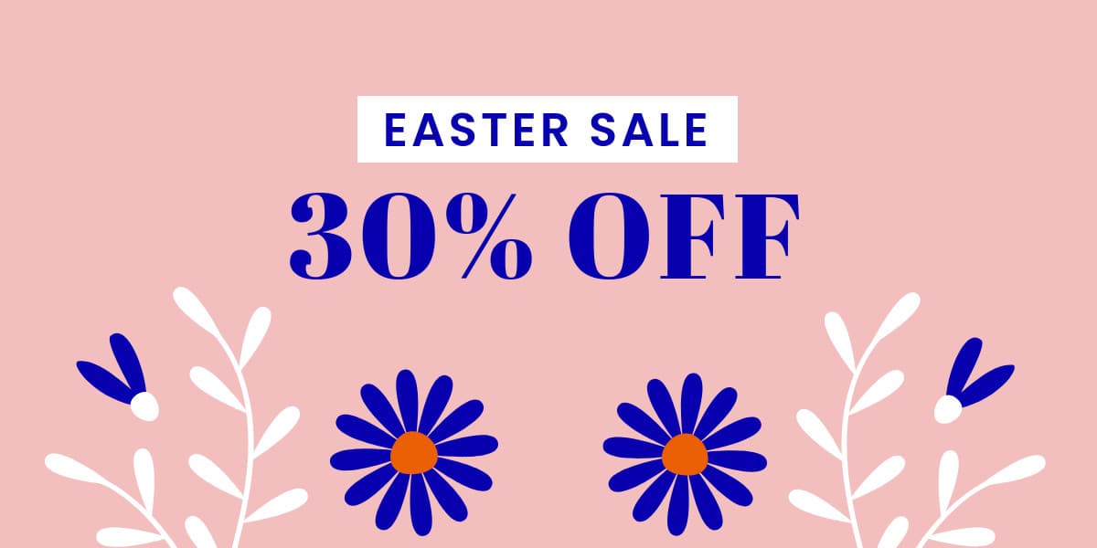 Easter Sale Blue Flower Illustration-1200x600px-TwitterImagePost