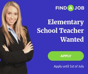 Elementary School Teacher Wanted Animated-300x250px-MediumRectangle