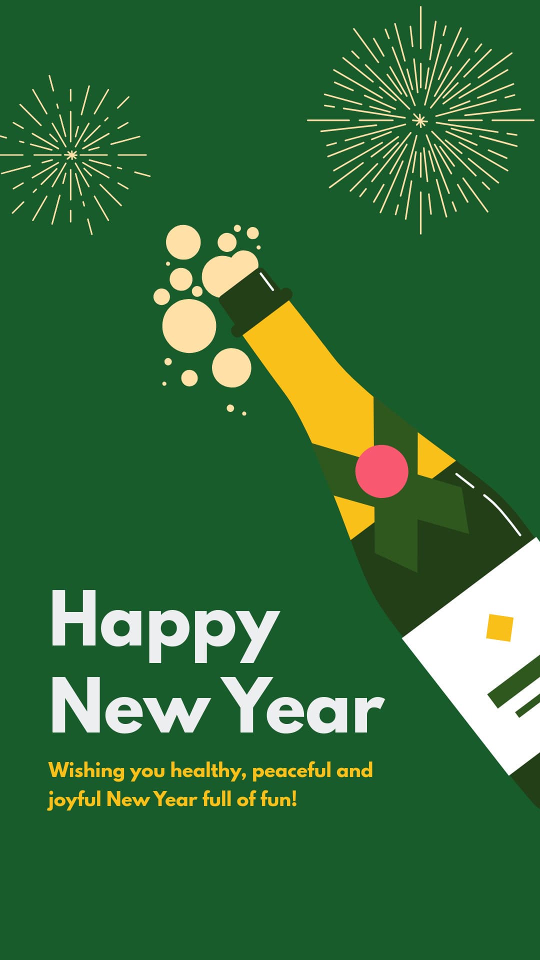 Healthy Peaceful Joyful New Year Champagne-1080x1920px-Story