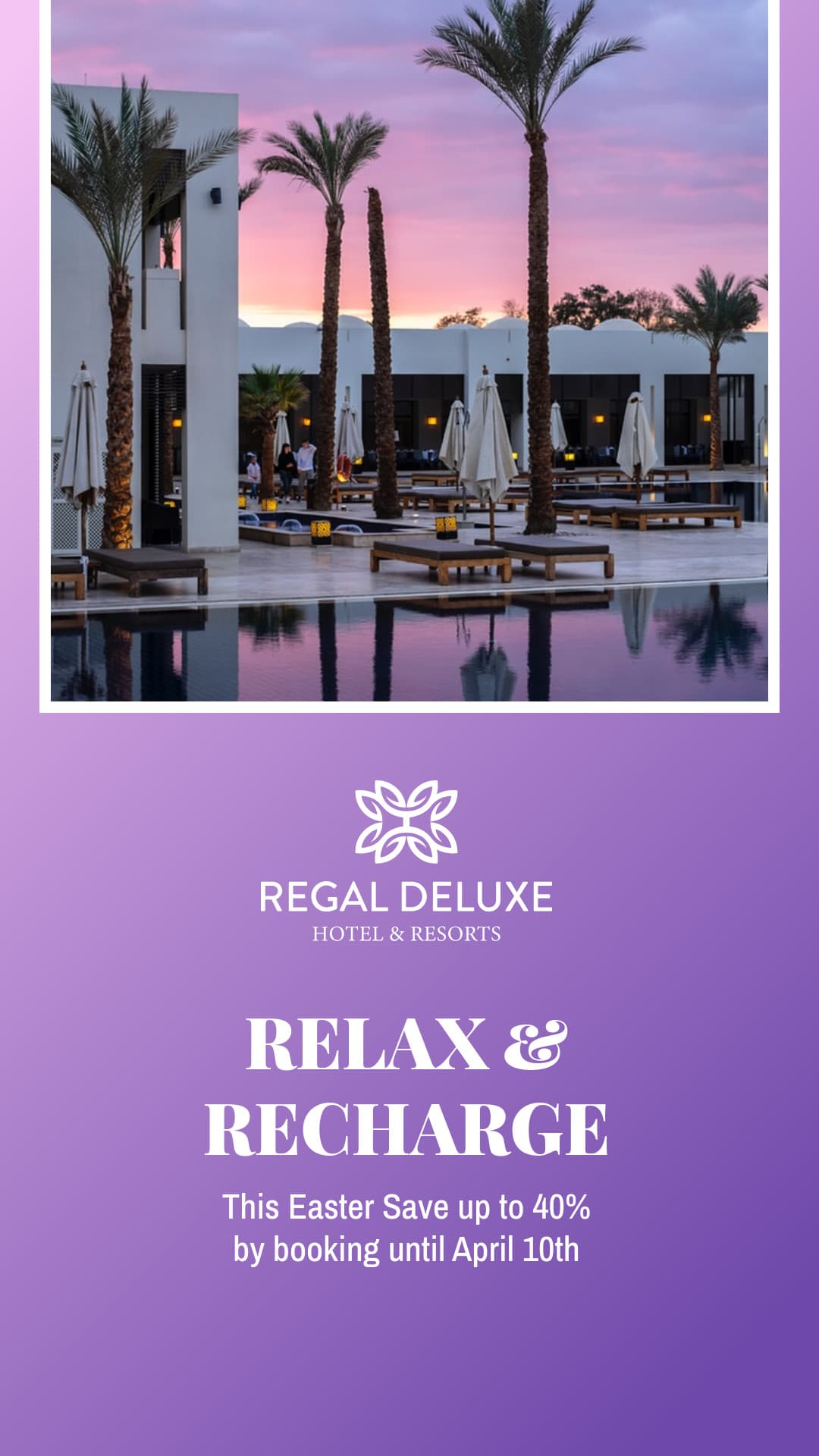 Relax and Recharge Easter Hotel Offer Animated-1080x1920px-Story
