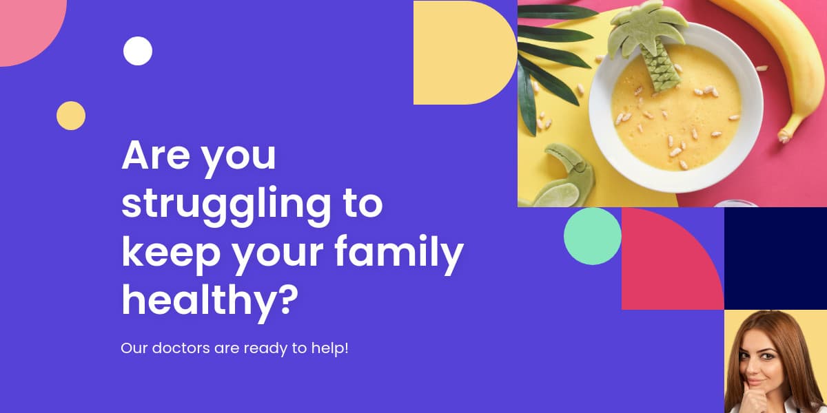 Keep Your Family Healthy Colorful Shapes-1200x600px-TwitterImagePost