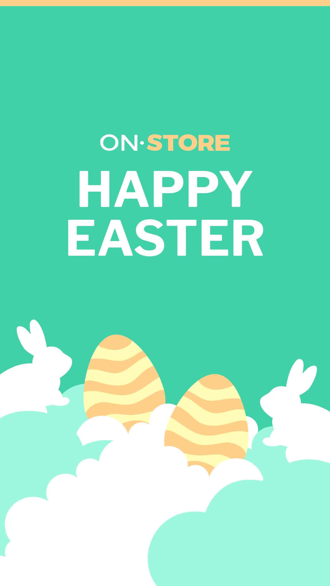 Happy Easter Bunny in Clouds-1080x1920px-Story