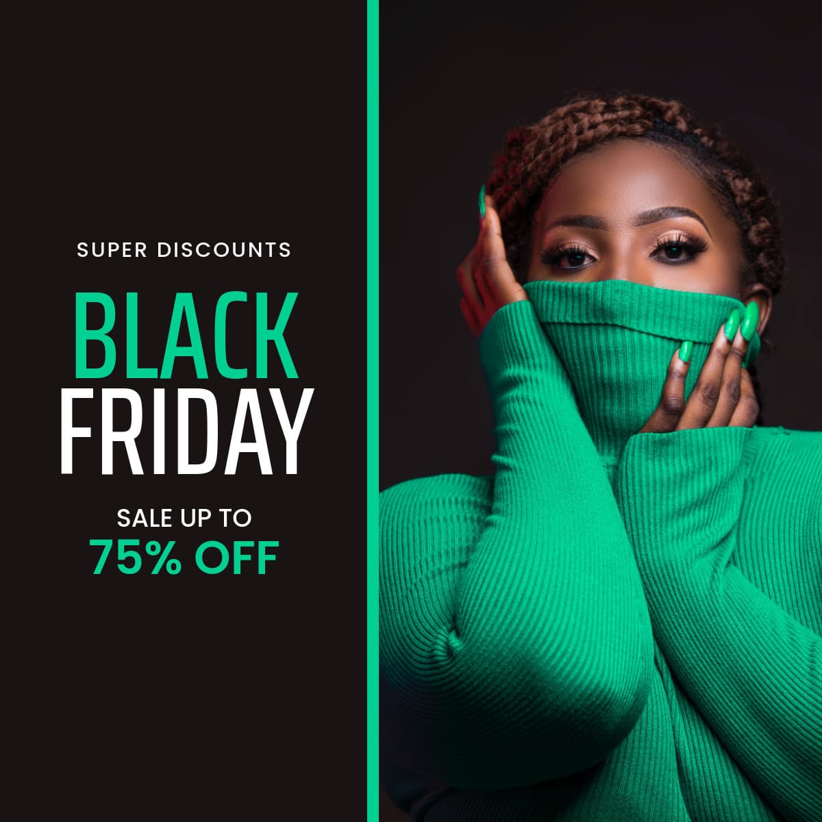 Green Black Friday Super Discounts Animated-1200x1200px-FacebookSquarePost