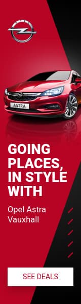 Red Opel Astra In Style Animated-160x600px-WideSkyscraper