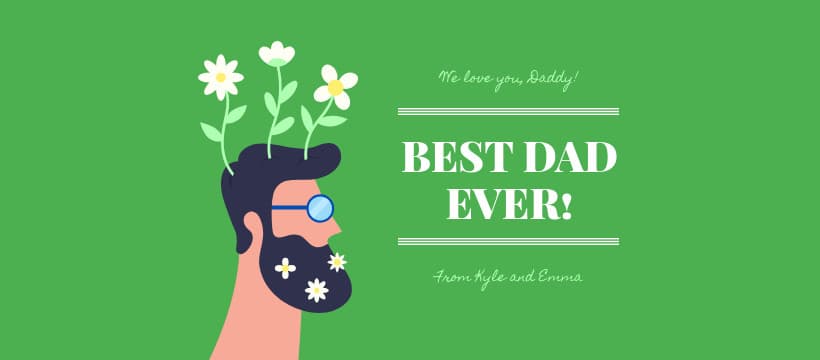 Best Dad Ever Green Father's Day-820x360px-FacebookCover