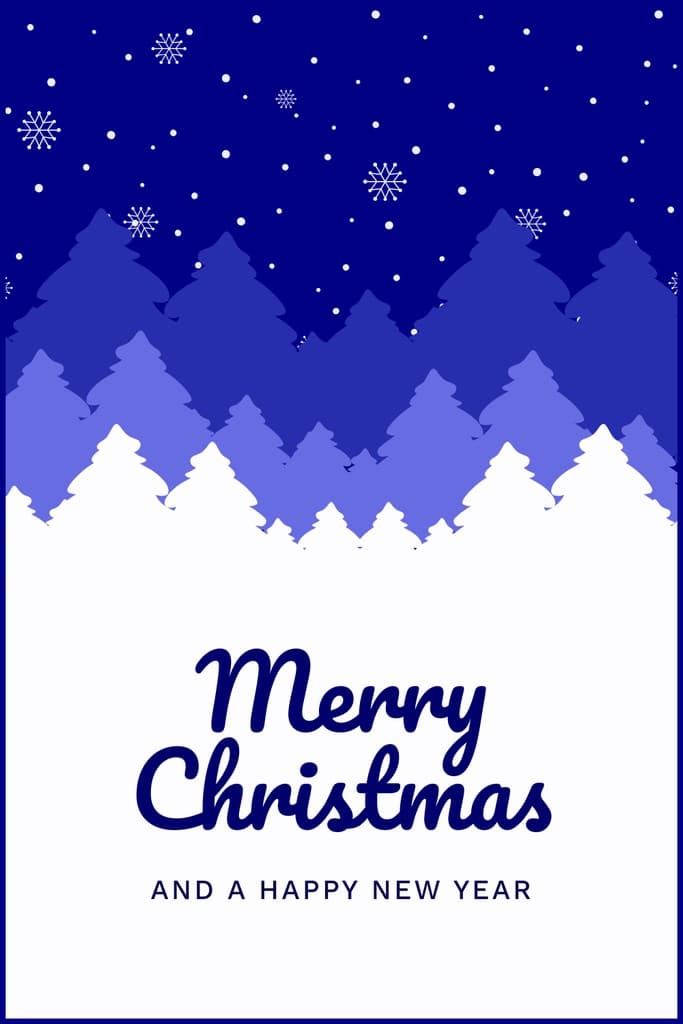 Merry Christmas Winter Forest