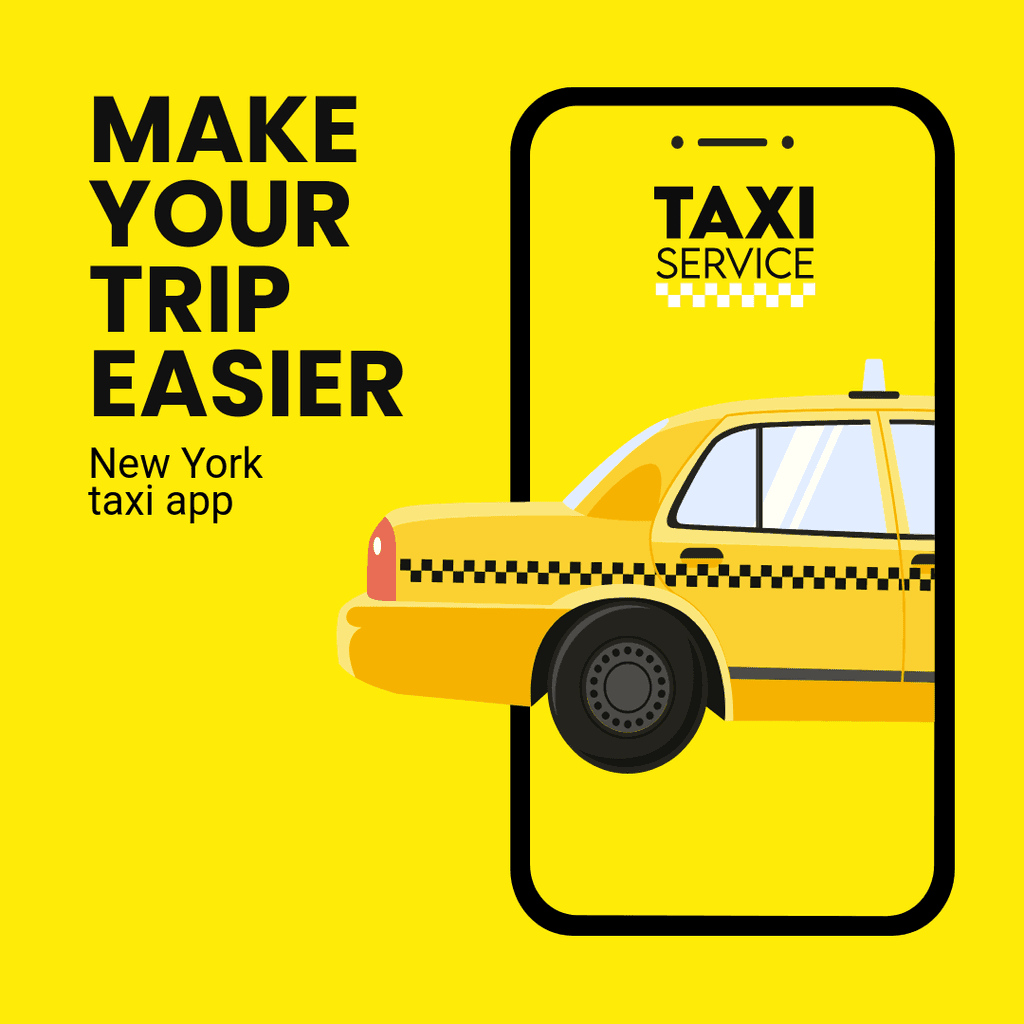 Make Your Trip Easier with Taxi App Instagram Post